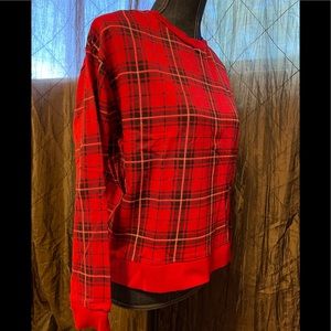 🍁 Holiday plaid ladies sweater